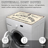 Universal dust cover for household appliances including washing machines, dryers, refrigerators, and tables