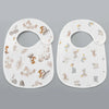 Soft Cotton Baby Bibs with Waterproof Backing – Set of 2