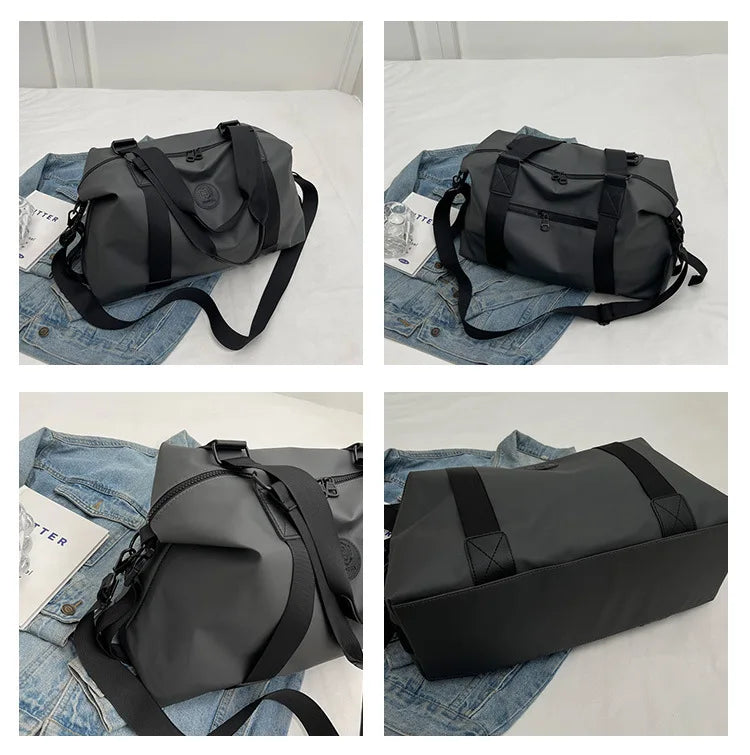 Versatile Large-Capacity Travel Duffel Bag with Water-Resistant Oxford Fabric