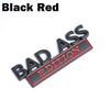 Black red bad ass edition 3D metal chrome badge emblem for car decal