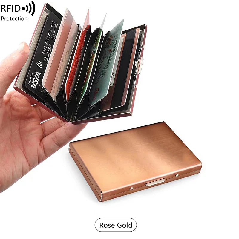 Ultra-Thin RFID Blocking Metal Card Holder