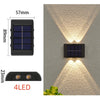 Solar-Powered LED Wall Light with Up/Down Illumination