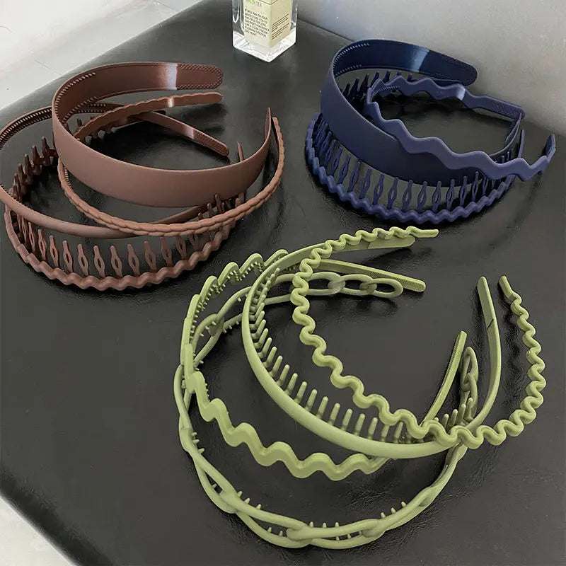 Non-Slip Resin Hair Bands - Set of 5