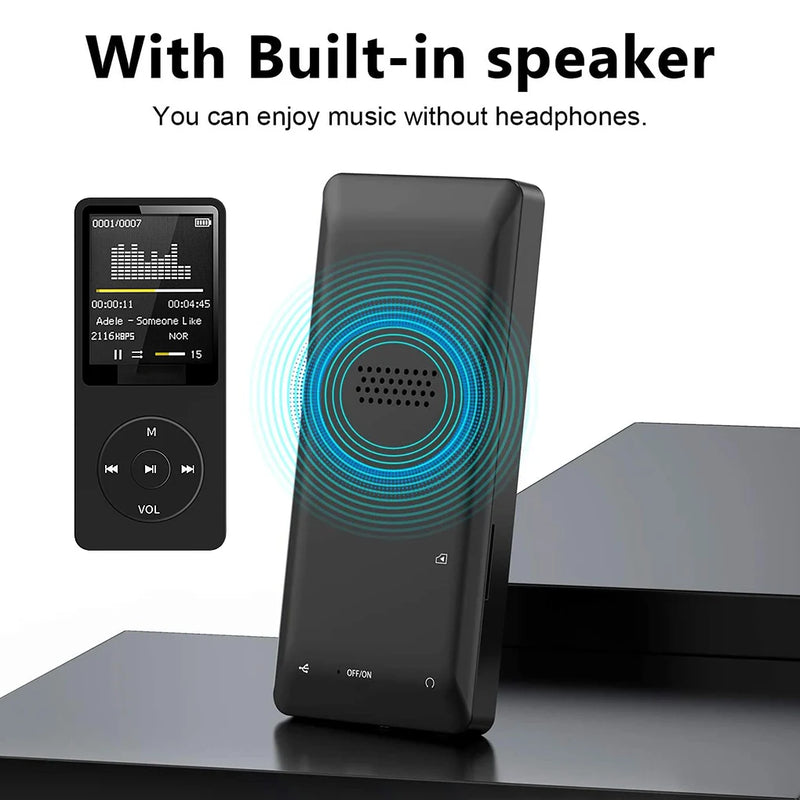 Compact Digital MP3 Player with Lossless Audio & FM Radio