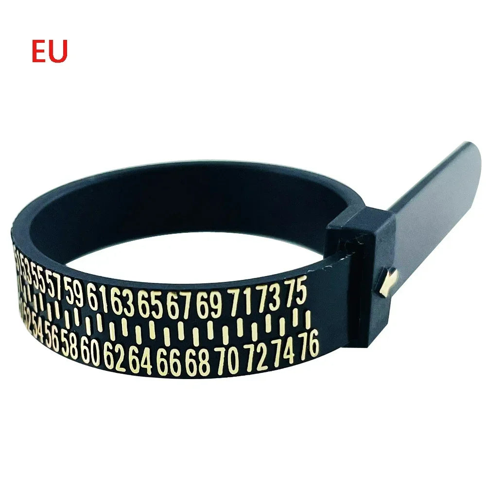Universal Ring Sizer Gauge – Adjustable Plastic Finger Measuring Tool