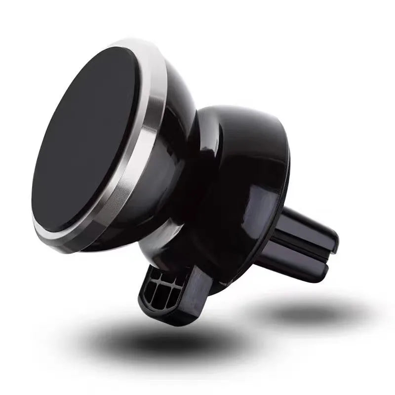 Support magnétique universel noir pour téléphone avec base ronde.