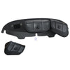 Black PU leather motorcycle windshield storage bag with three pouches