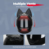 Cat Ear Full Face Motorcycle Helmet with Removable Ears