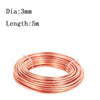 A coil of rose gold-colored enameled copper wire with a diameter of 3mm and a length of 5 meters.