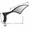 Black universal motorcycle side mirror set with a curved reflective surface and mounting hardware.