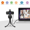 FIFINE 1440p HD Webcam with Microphone and Tripod