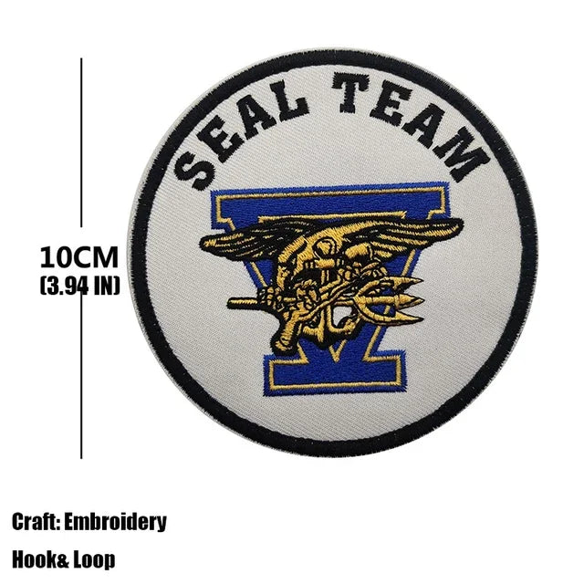 Embroidered Tactical Patch with Hook and Loop Backing