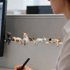 Mini Cat Figurine Set - 10 Pack Cute Kitten Desk & Car Decor