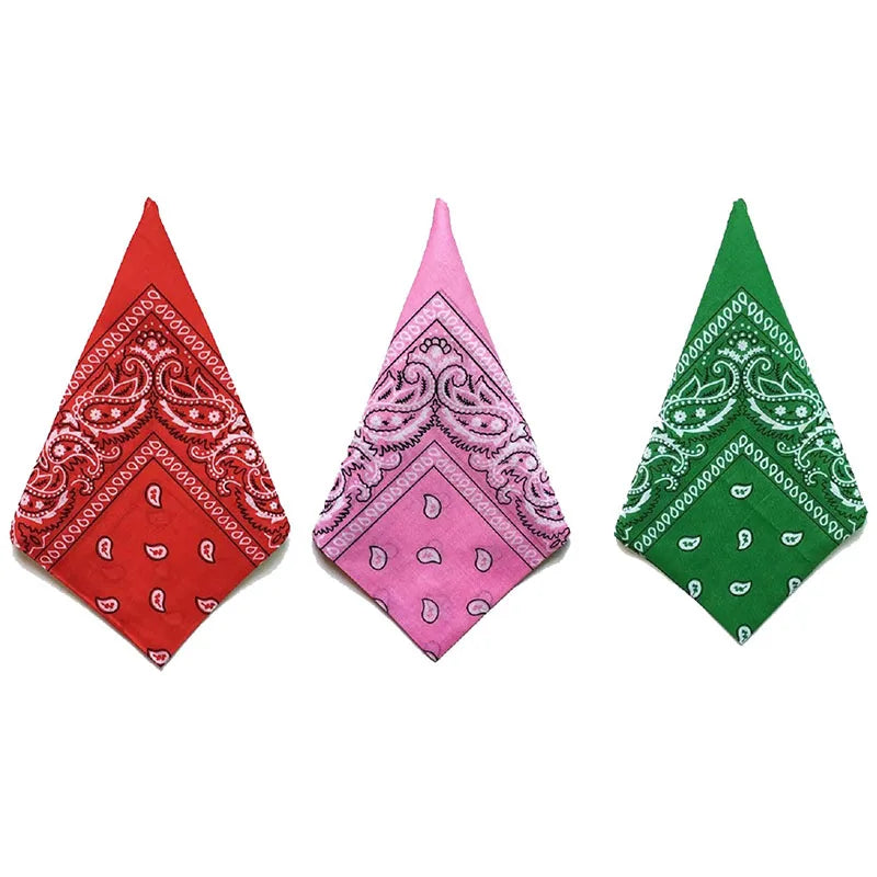 Paisley Bandana Square Scarf – 55cm Cotton Blend for Men and Women