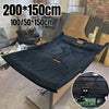 Black suede car headliner fabric with foam backing shown for interior repair and customization.