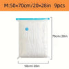 White vacuum compression bag for clothes or bedding, measuring 50x70cm (20x28in).