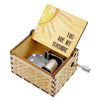 Hand-Cranked Wooden Music Box - 'You Are My Sunshine' Melody