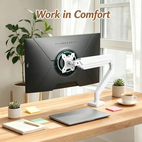 Height-Adjustable Single Monitor Desk Mount Arm