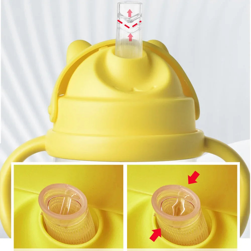 Baby Training Cup with Straw and Easy-Grip Handles
