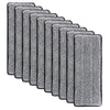 A set of three reusable microfiber mop pad replacement heads in gray and black.