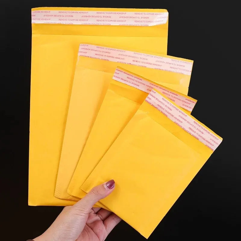 Kraft Bubble Mailers with Self-Sealing Adhesive