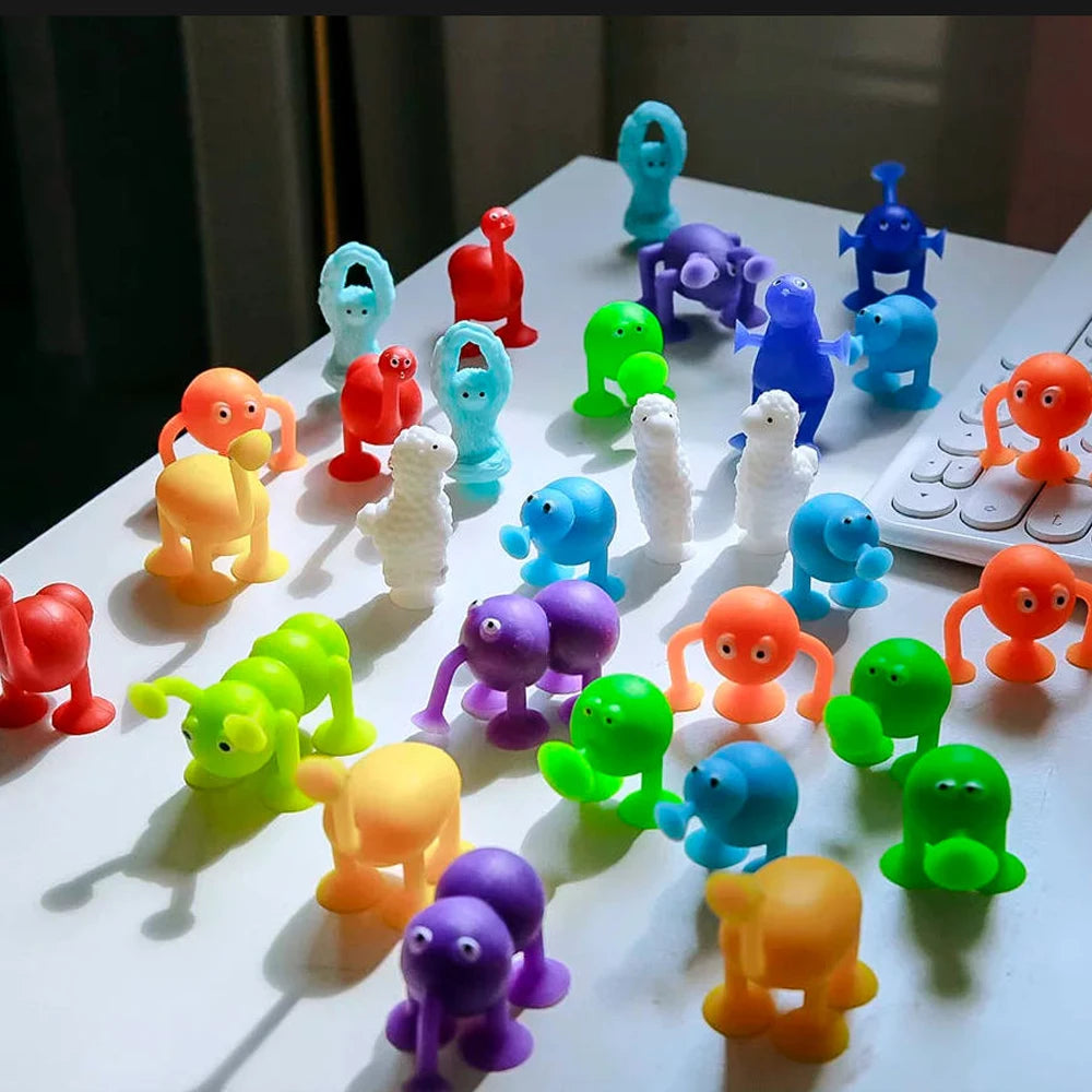 Soft Silicone Animal Building Blocks with Suction Cups