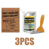 Three jars of Jakehoe self-leveling crack sealant with an applicator tool.