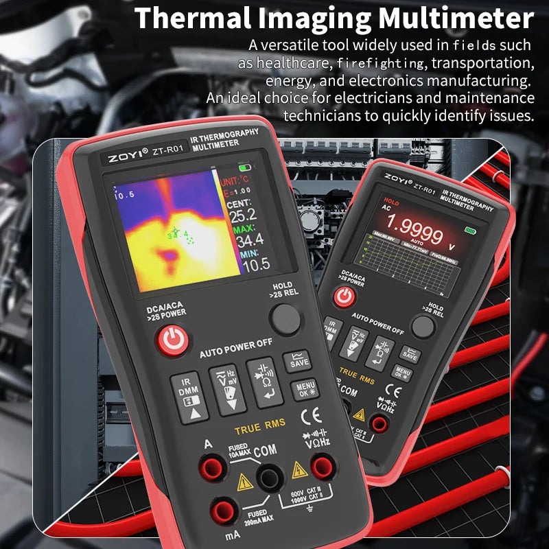 2-in-1 Thermal Imager and Multimeter for Electrical Diagnostics