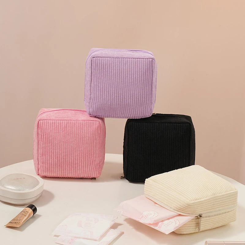 Tragbare Flanell-Make-up- & Toilettenartikel-Tasche