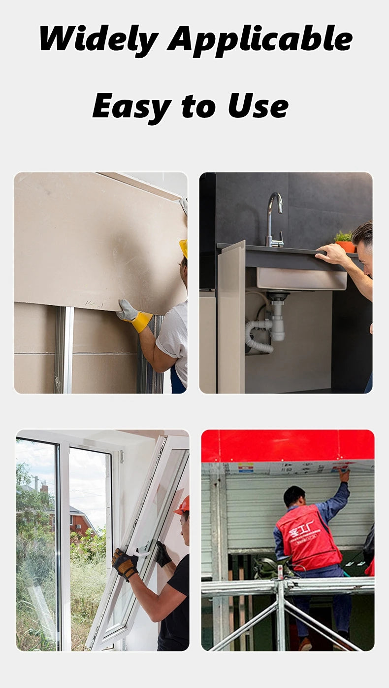 A collection of images showing the widely applicable and easy-to-use adjustable foam spray gun for various applications.