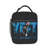 Vintage Wrestling Print Insulated Lunch Tote Bag
