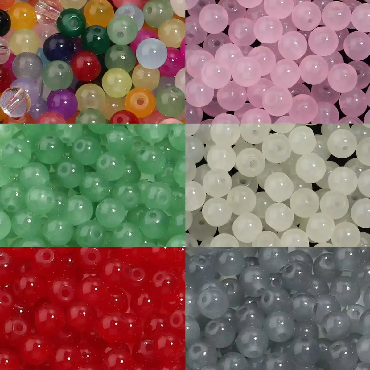 Colorful Round Glass Beads for Jewelry Making