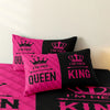 King & Queen Crown Print Duvet Cover Set