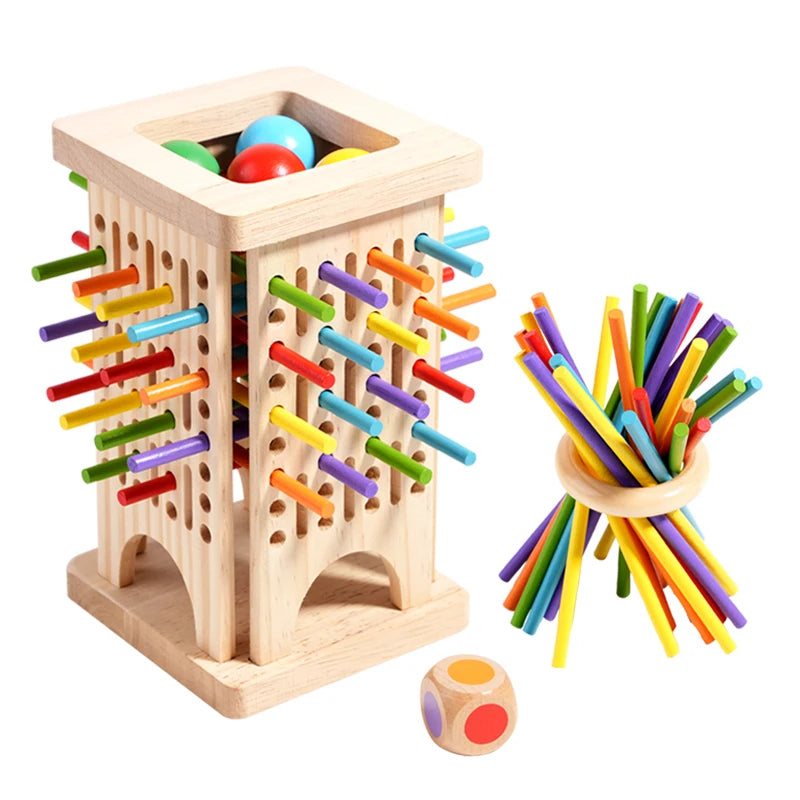 Wooden Counting Sticks and Balance Toy for Early Learning