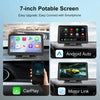 7-Inch Portable Wireless CarPlay & Android Auto Display