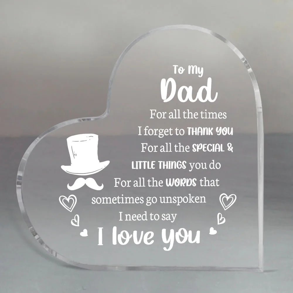 "I Love You Mom" Acrylic Keepsake for Mother's Day