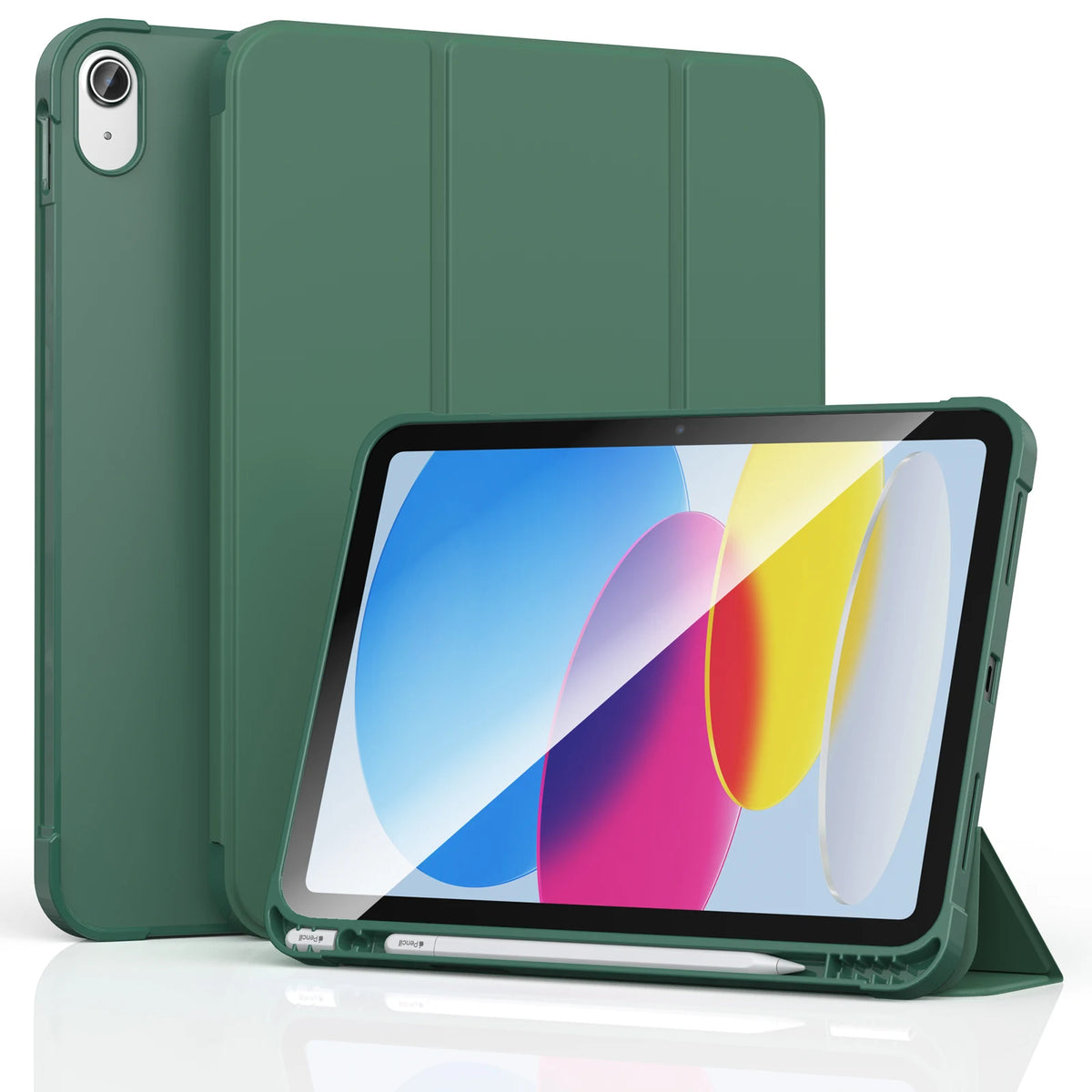 Slim PU Leather Smart Case for iPad 11th Gen (2025) & 10th Gen (2022) with Pencil Holder
