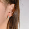 14K Silver Diamond Accent Stud Earrings