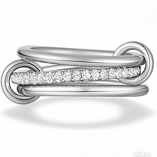 Gold-Plated Stainless Steel Stacked Ring Set