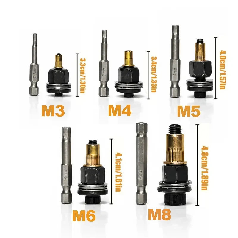 Professional Rivet Nut Tool Kit with Carbon Steel Rivnuts (M3-M8)