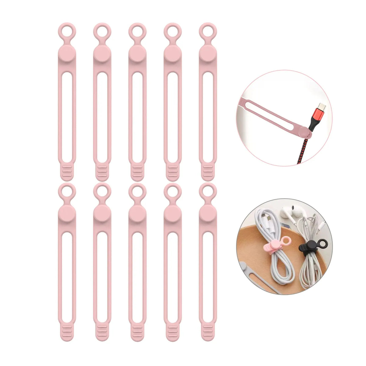 Reusable Silicone Cable Ties for Cord Organization