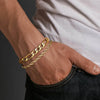 Men's Stainless Steel Cuban Link Bracelet Set