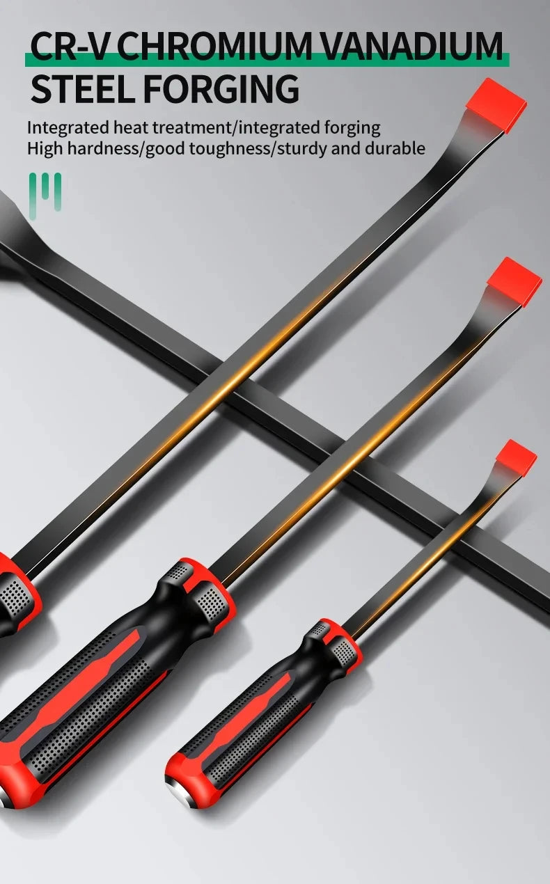Heavy-Duty Pry Bar with Strike Cap and Nail Puller