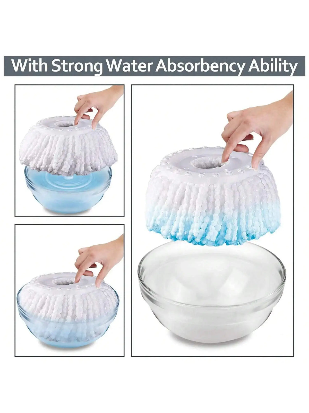Replacement Microfiber Spin Mop Heads - Universal Fit