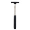 A black retractable car mirror and window cleaning wiper with a silver handle.