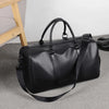 Retro PU Leather Weekender Duffel Bag with Adjustable Shoulder Strap
