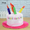 Novelty Birthday Cake Hat with Candle Accent