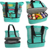 Insulated Mesh Beach Tote with Cooler Compartment