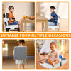 Toddler Booster Seat with Memory Foam Cushion and Safety Belts