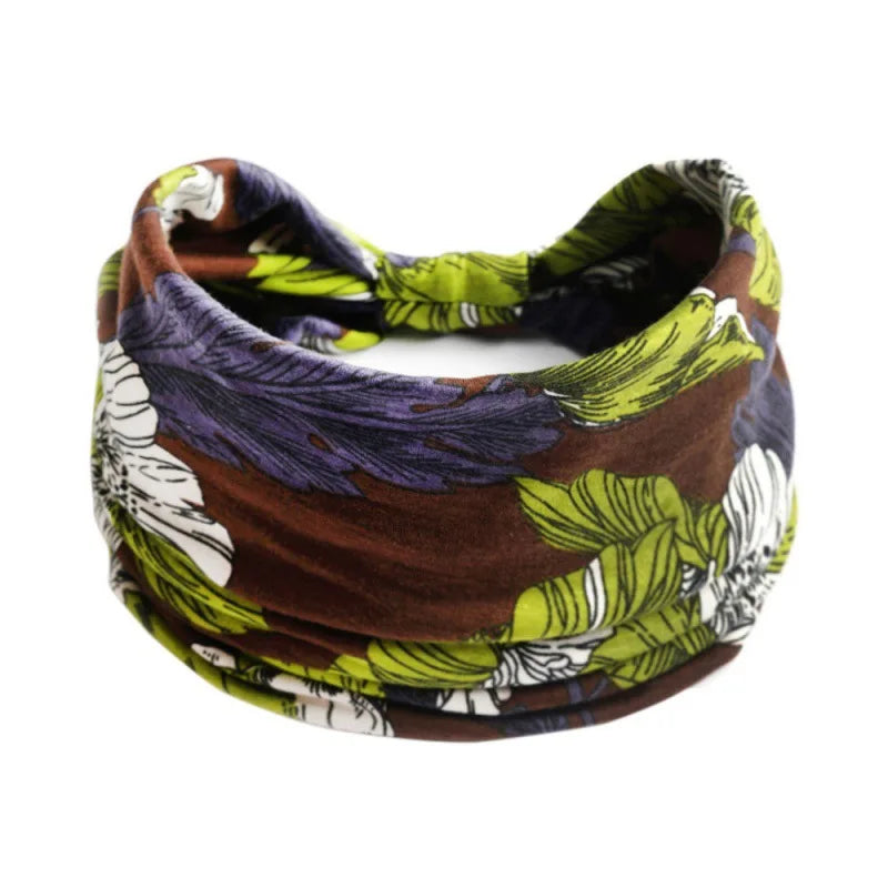 Bandeau Vintage à Motif Imprimé